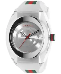 MODEL: YA137102. -Dial window material type:Mineral. -White dial with markers. -Band Material:Rubber. Watch...
