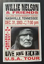 WILLIE NELSON & FRIENDS. NASHVILLE, TN. DECEMBER 31, 2003. 46TH ANNUAL GRAMMY AWARDS (2003). LIMITED EDITION 1 OF 200...
