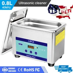 Capacity : 800ML. Digital Dental Stainless Steel Ultrasonic Cleaner Sonic Jewelry Watch Cleaning. AIPOI Ultrasonic...