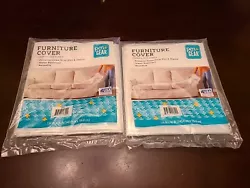 Lot of 2 Pen+Gear Reusable Clear Plastic Furniture Cover Water Resistant 134x46.