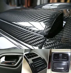 Carbon Fiber Vinyl Film Auto Parts Accessories Car Interior Wrap Stickers 12x60