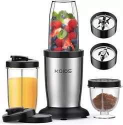 Get More Capacity : KOIOS smoothie blender set includes 2 x 17oz travel bottles and a 10oz cup which are perfect for...