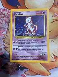 Pokémon TCG Mewtwo Base Set 10/102 Holo Unlimited Holo Rare *LP*.