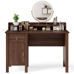 Color: Walnut  Material: Engineered Wood, PVC  Overall Dimensions: 48