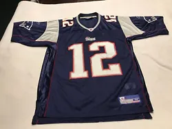 Tom Brady #12 New England Patriots Reebok Jersey Mens size Medium.