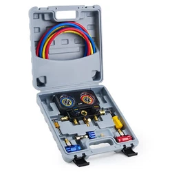 2 x R1234yf Quick Couplers. COMPLETE GAUGE SET: This professional AC diagnostic manifold gauge set includes a 3 way...