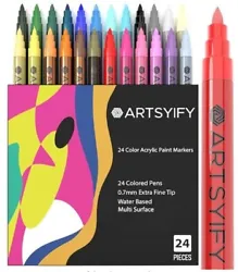 Our affordable acrylic paint markers are sturdy and high-quality. NEW DESIGN EXTRA FINE TIP -ARTSYIFYs authentic 0.7 mm...
