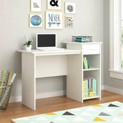 Mainstays Student Desk, Multiple Finishes Mainstays desk with adjustable shelf. Easy-glide accessory drawer. Student...