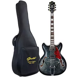 The guitar giving players amazing sustain and a warm tone in a semi-hollow guitar, humbuckers pickups provide a wide...