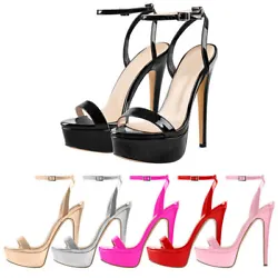 HEEL HEIGHT:Approx. The Data Slightly Floating Up and Down by Different Size. Material: Patent Leather. Out Sole:...