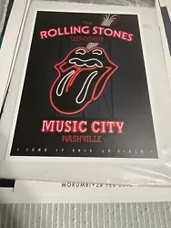  Rolling Stones Nashville Tennessee music city concert poster