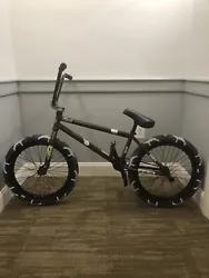 Barely used Bmx bike bought in summer of 2021 custom cult black/gray tires Brown fein frame Included odyssey travel bag