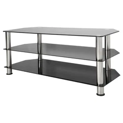 Accommodates flat panel TVs up to 55 in., weighing up to 100 lbs. arrange your various AV components on the middle and...