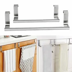 1 x Towel Hanger. Material: Stainless Steel. Easy to install and remove, hang on the door with no need for holes. Due...