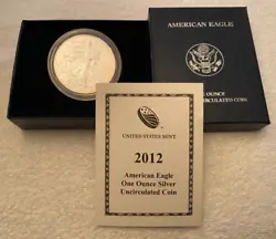 HOLDER HAS SMALL CHIP IN IT - SEE PICTURE. SILVER EAGLE.