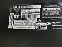 Relisting since buyer did not pay.     lg 55um6910puc.  Smart Tv does not turn on anymore. Im not sure if needs main...