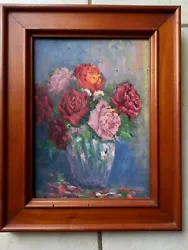 Tableau représentant un beau bouquet de roses. envoi colissimosuivi.