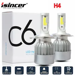 2 x H4 High Power LED Headlights Bulbs. Beam Type:High beam & Low beam& Fog beam. Application :LED Headlights Headlamp...
