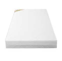 This dual-purpose crib and toddler bed mattress are built to last, made with a high-density thermo-bonded fibre core...