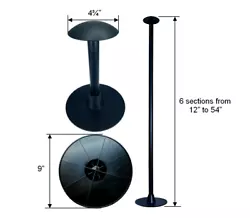 ---This is an adjustable support pole that is made in durable black ABS plastic. This support pole comes in 6 separate...