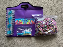 Huge Lot Rainbow Loom Bracelet Making Kit - Hundreds of Rubber Bands, Bag, Looms. 2 looms, gallon bag of bands, etc....
