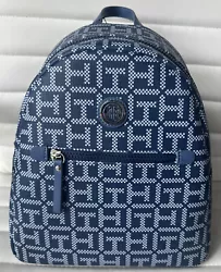 Tommy Hilfiger 69J6780 Unisex Blue Monogram Backpack MSRP: $ 108.00 NWT