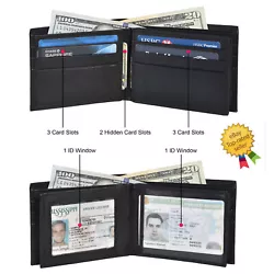 A genuine leather credit card holder. One is ID size & the 2nd is Picture size. It has 12 credit card slots. It has one...