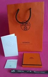 HERMÈS BOÎTE À BIJOUX : 10/ 10 /2  SAC SHOPPING CARTONNÉ  PAPIER DE SOIE  RUBAN  IDÉAL ARRANGEMENT BIJOUX, BIJOUX...