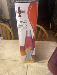 Lava Lite 21250400US2125 Lava The Original Silver Base Lamp with Yellow Wax in.