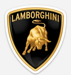 Lamborghini logo Vinyl Decal Sticker Decal Size is 3”x 2.68”. Made of durable weather resistant waterproof vinyl....