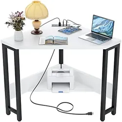 WIDELY APPLICATIONS - small corner table will fit your space corner, the white corner desk can be used as a corner...