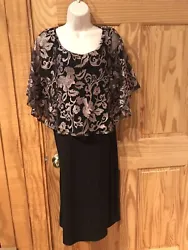 new women’s connected apparel Short Sleeve Floral dress black/pink Size 14.