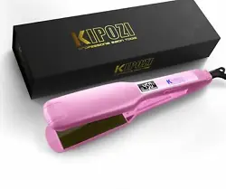 ---The Titanium flat iron is made with the users comfort in mind. The temperature is Adjustable up to 170F/450F,...