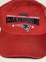 Brand New!New England Patriots 2003 NFL AFC Champions Hat by REEBOKAll hats are BRAND NEW and UNWORN.They have been...