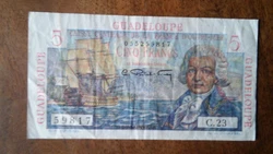 Billet Guadeloupe sans date. Emission 1947 1949.