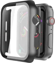 2 Pcs Hard Case with Tempered Glass. Compatible model: Compatible with apple watch series 6/5/4/SE 44mm (Also...