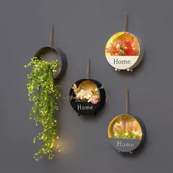 L Wall Vase+1 Artificial plant+1 Led light+1 Nail+1 Hook. Due to light and screen difference, the items color may be...