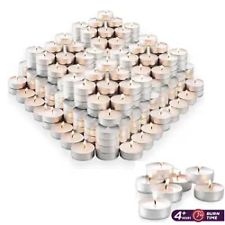 Unscented Tea Lights Candles in Bulk 50-200 PCS White Smokeless Dripless 2.5 hr. These tealight candles are not only...