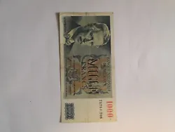 Billet Banque Nationale de Belgique 1957 1000 francs. Taille 17cm x8,5cm Etat d usage sans déchirure