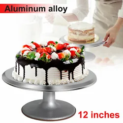 1X Rotating Revolving Cake Stand. The turn table and stand are made of simple aluminum alloy with no exaggeration but...