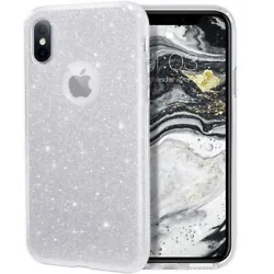 For iPhone X/Xs Daisy Light Thin Slim TPU Glitter Case Cover SILVER Daisy Light Thin Slim TPU Glitter Case Cover for...