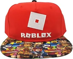 Roblox Youth Embroidered Logo Adjustable Snapback Character Logo Hat Red