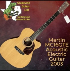 The Martin MC16GTE is a great all-around acoustic-electric guitar. It has a solid mahogany top, mahogany back and...
