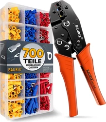 PINCE À SERTIR DE HAUTE QUALITÉ - Avec le set de pince a sertir cosse electrique HEKTOR de BAURIX, tu sertis de...