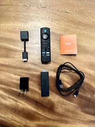 Fire stick was removed from package but never used. Comes with accessory cables and remote.