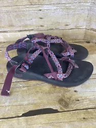 Chaco Cloud ZX2 Hiking Sandals Womens Size 9 Purple Strappy Adjustable USED. Uppers have noticeable wear. A small paint...