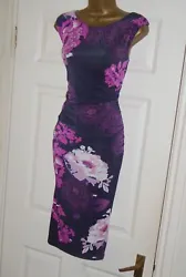 Phase Eight stretchy floral print wiggle dress - size 16. Lovely dress, hardly worn and in very good condition. Is...