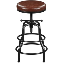 【Durable Materials】Covered with water-resistant PVC leather, the upholstered seat features improved durability and...