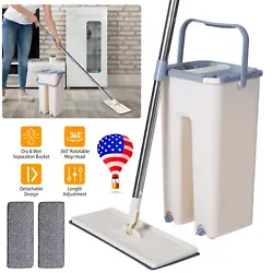 Do you want to clean your floor easily and quickly?. Our mop and bucket set is a good helper for you! 360° Rotatable...