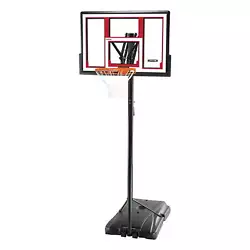 The portable base and adjusting pole make it easy for you to put the hoop in the perfect spot in your yard or driveway!...